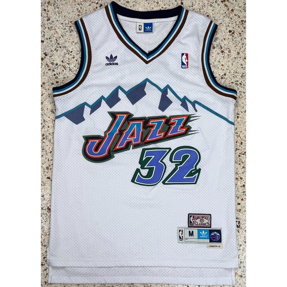 adidas Other - Adidas Hardwood Classics NBA Vintage #32 Utah Jazz Karl Malone Jersey Size M‎